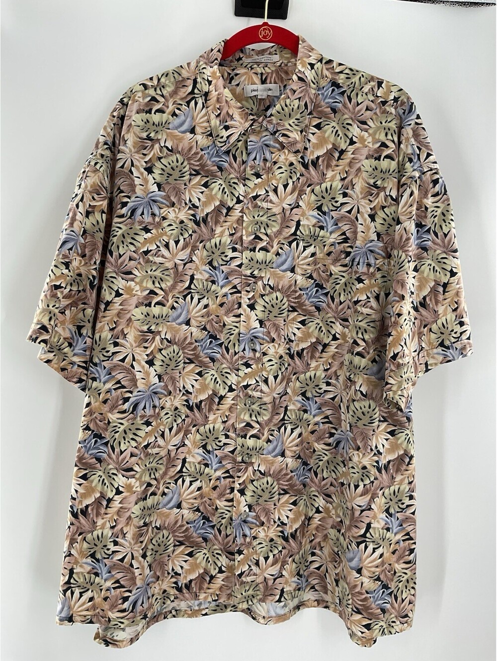 Pierre Cardin Men’s 2X Button Up Shirt Hundred Percent Cotton Leaves 123